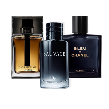 3 Parfums Sauvage Dior, Bleu de Chanel, Dior Homme Intense (Eau de Parfum)